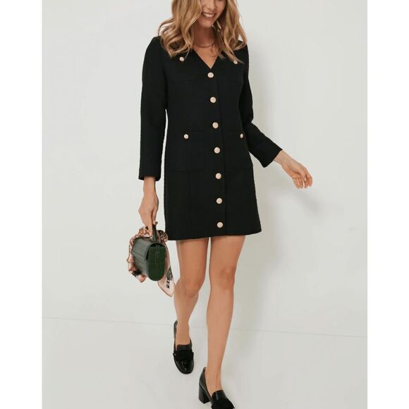 Tuckernut NWT Pomander Place Black Tweed Keira Dress, Size XL, MSRP $168 - Picture 1 of 8